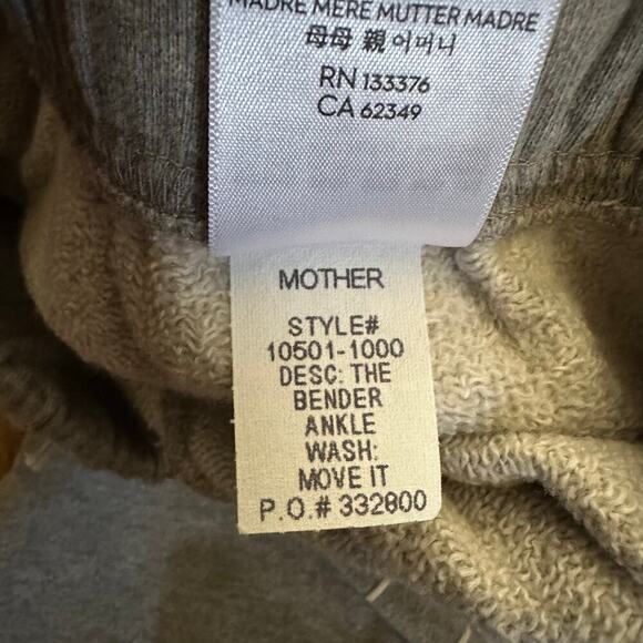 Mother Move It gray sweatpants size XS NWT THE BENDER 100% cotton lounge wear - Picture 3 of 10